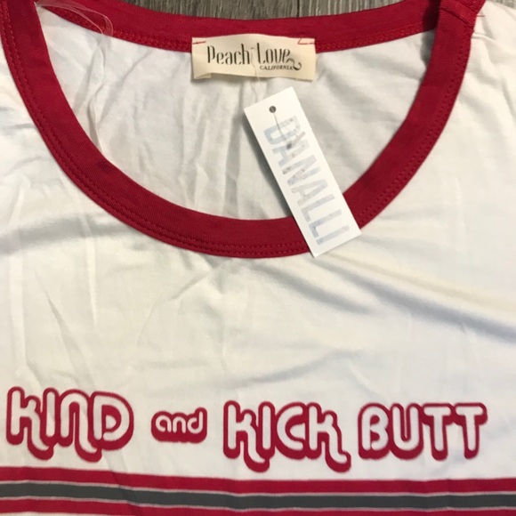 ❤️🤩HP🎉😍 Red Be Kind and Kick Butt T-shirt - Picture 6 of 8